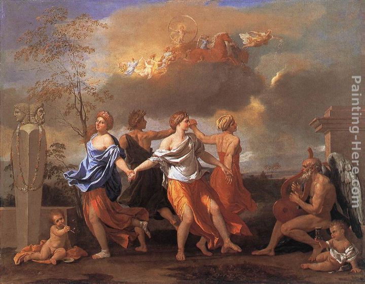 Dance to the music of Time painting - Nicolas Poussin Dance to the music of Time art painting